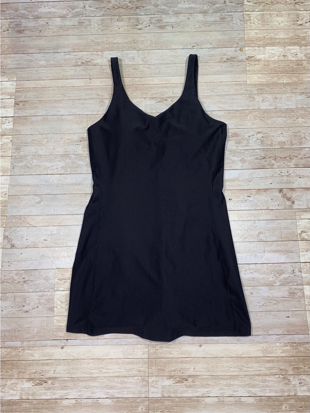 Old Navy Active PowerSoft Dress Black Size L Built in Bra/Shorts Athletic Tennis